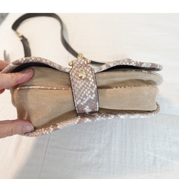 Michael Kors Tan and Snake Print Shoulder Bag - Picture 6 of 9